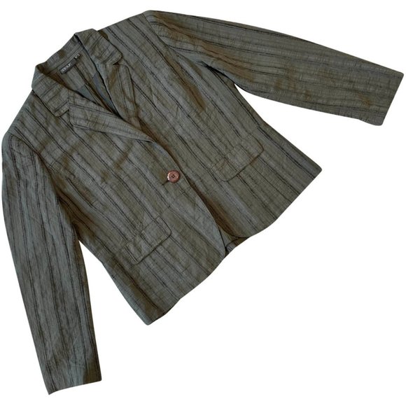 slarstyle (Netherlands) Viscose Nylon Cloverleaf Cutaway Blazer Army (Guidi) XL